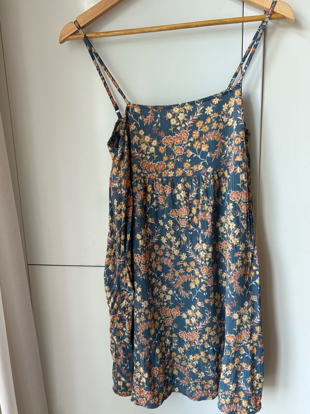 Boho Mini Sundress with Floral Pattern size S